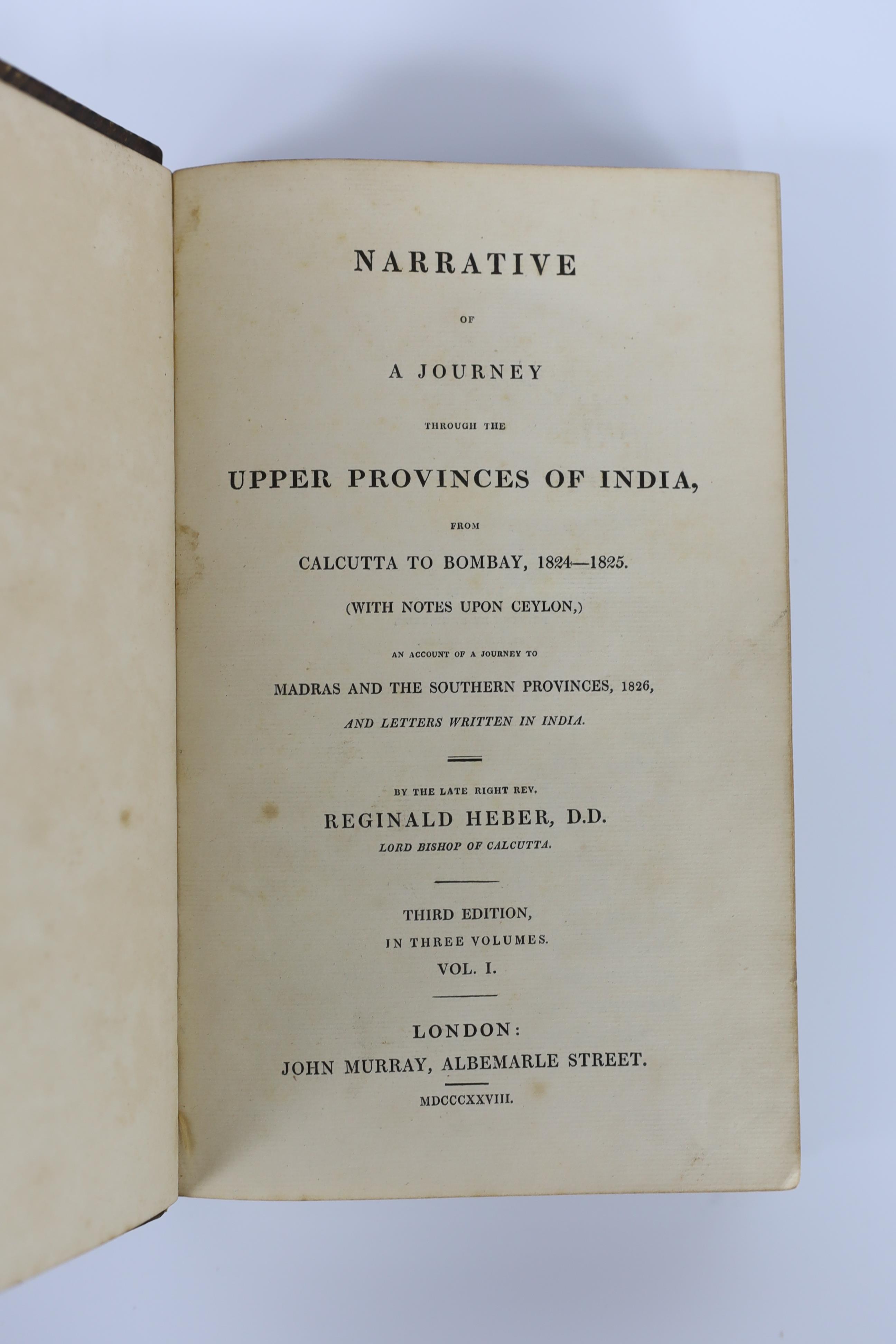 Heber, Rev. Reginald - Narrative of a Journey through the Upper Provinces of India, from Calcutta to Bombay ... (with notes upon Ceylon,) an account of a journey to Madras and the Southern Provinces, 1826 ... 3rd edition